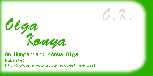 olga konya business card